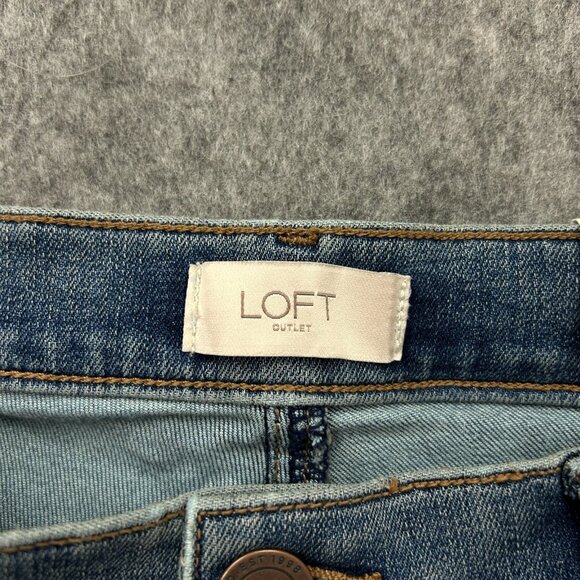 LOFT Outlet Modern Skinny Split Knee Jeans Women's Size 8 Medium Wash Denim NWT - Picture 4 of 13